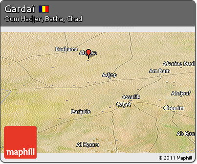 Satellite Panoramic Map of Gardaï