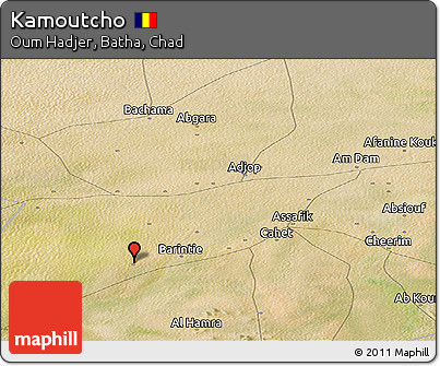 Satellite Panoramic Map of Kamoutcho