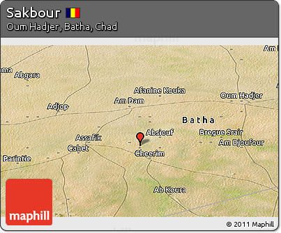Satellite Panoramic Map of Sakbour