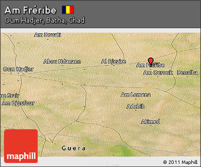 Satellite Panoramic Map of Am Fréribe
