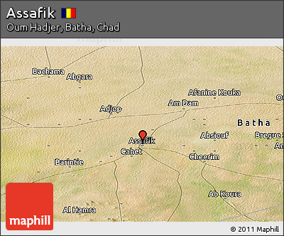 Satellite Panoramic Map of Assafik