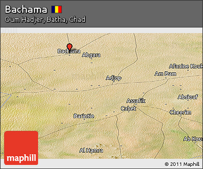 Satellite Panoramic Map of Bachama