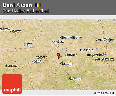 Satellite Panoramic Map of Bani Assan