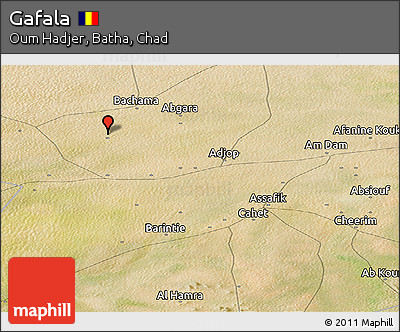 Satellite Panoramic Map of Gafala