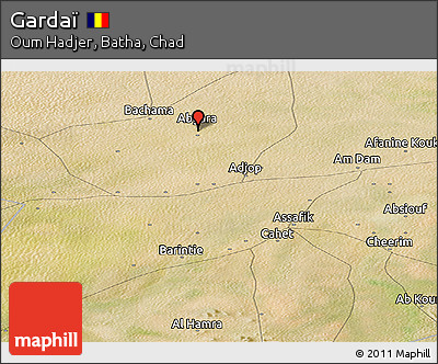 Satellite Panoramic Map of Gardaï