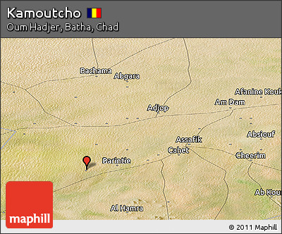 Satellite Panoramic Map of Kamoutcho