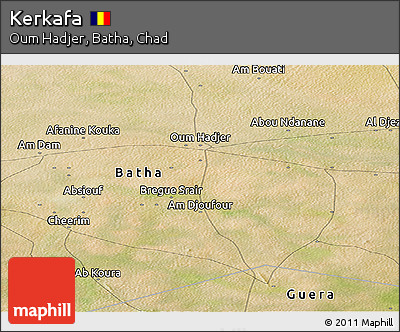Satellite Panoramic Map of Kerkafa