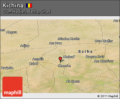 Satellite Panoramic Map of Kichina