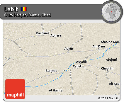 Shaded Relief Panoramic Map of Labit