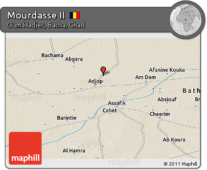 Shaded Relief Panoramic Map of Mourdasse II