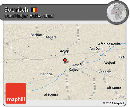 Shaded Relief Panoramic Map of Souritch