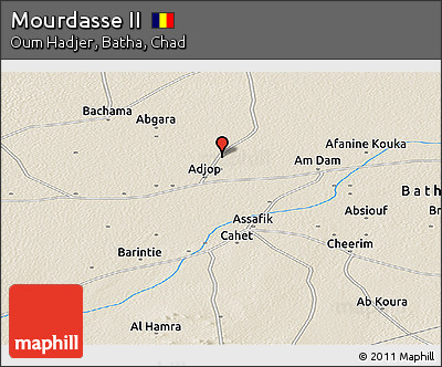 Shaded Relief Panoramic Map of Mourdasse II