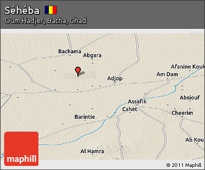 Shaded Relief Panoramic Map of Séhéba