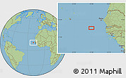Savanna Style Location Map of the area around 13° 13' 56" N, 19° 28' 30" W
