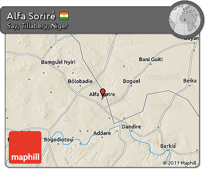 Shaded Relief 3D Map of Alfa Soriré