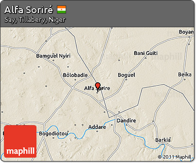 Shaded Relief 3D Map of Alfa Soriré