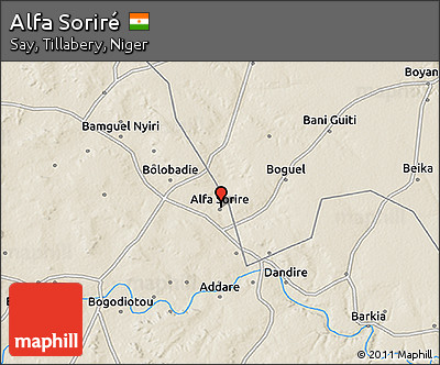 Shaded Relief 3D Map of Alfa Soriré