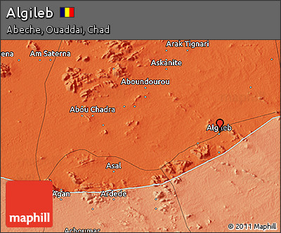 Political 3D Map of Algileb