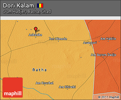 Political 3D Map of Dori Kalam