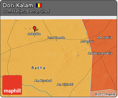 Political 3D Map of Dori Kalam