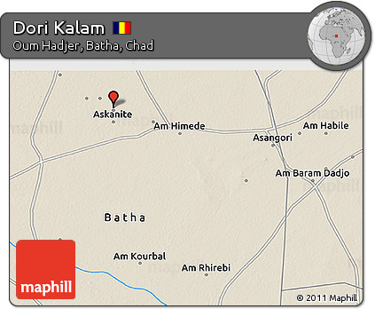 Shaded Relief 3D Map of Dori Kalam