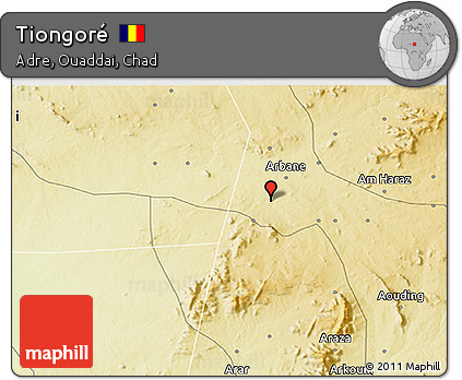 Physical 3D Map of Tiongoré