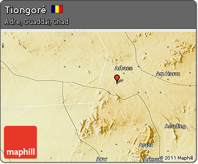Physical 3D Map of Tiongoré