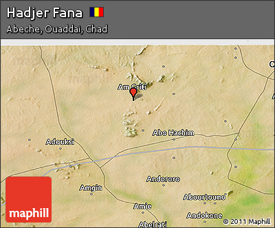 Satellite 3D Map of Hadjer Fana