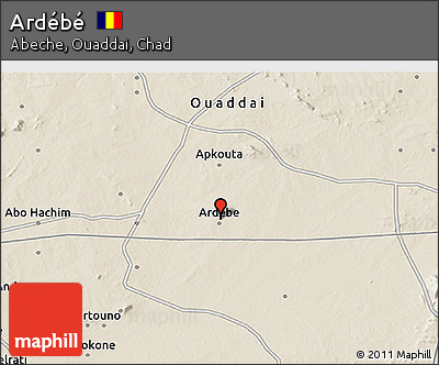Shaded Relief 3D Map of Ardébé