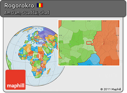 Political Location Map of Rogorokro