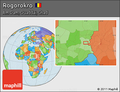 Political Location Map of Rogorokro