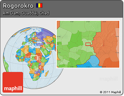 Political Location Map of Rogorokro
