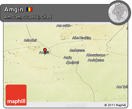 Physical Panoramic Map of Amgin