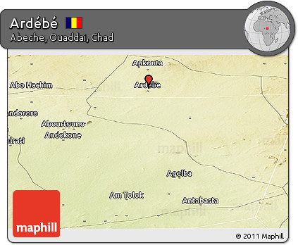 Physical Panoramic Map of Ardébé