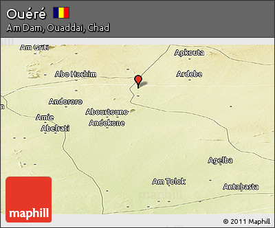 Physical Panoramic Map of Ouéré