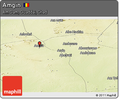Physical Panoramic Map of Amgin