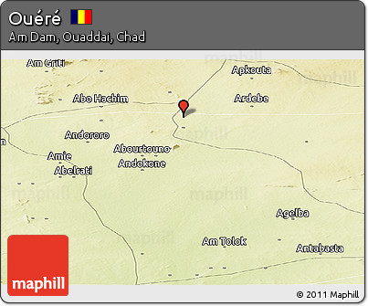 Physical Panoramic Map of Ouéré