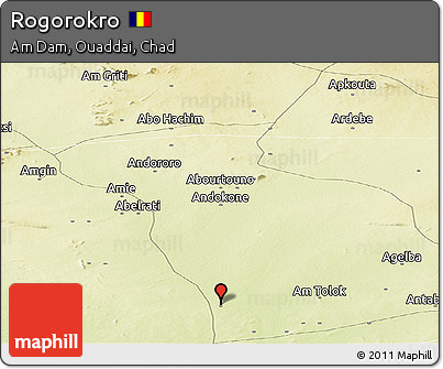 Physical Panoramic Map of Rogorokro