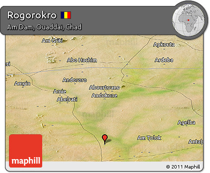 Satellite Panoramic Map of Rogorokro