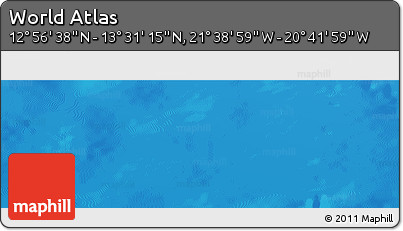 Physical Panoramic Map of the Area around 13° 13' 56" N, 21° 10' 29" W