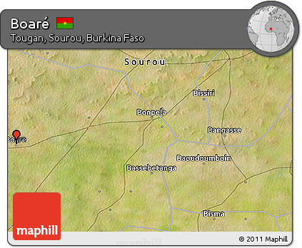 Satellite 3D Map of Boaré