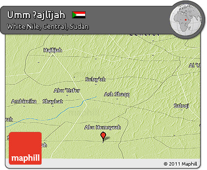 Physical Panoramic Map of Umm Ḩajlījah