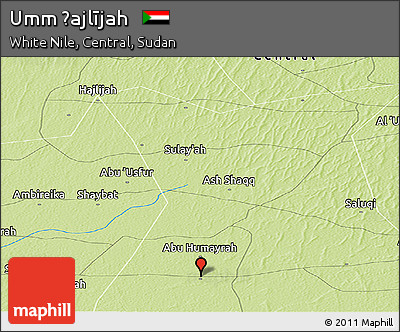 Physical Panoramic Map of Umm Ḩajlījah