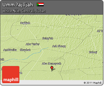 Physical Panoramic Map of Umm Ḩajlījah