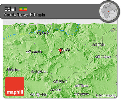 Political 3D Map of Edai
