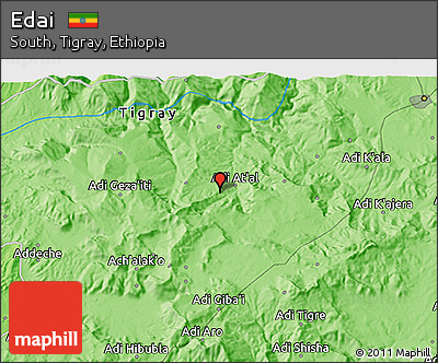 Political 3D Map of Edai