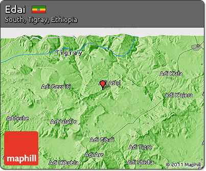 Political 3D Map of Edai