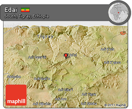 Satellite 3D Map of Edai