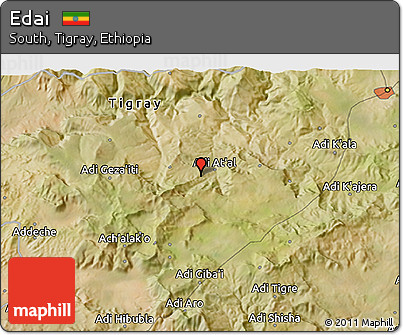 Satellite 3D Map of Edai