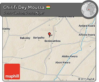 Shaded Relief 3D Map of Chirifi Dey Moussa